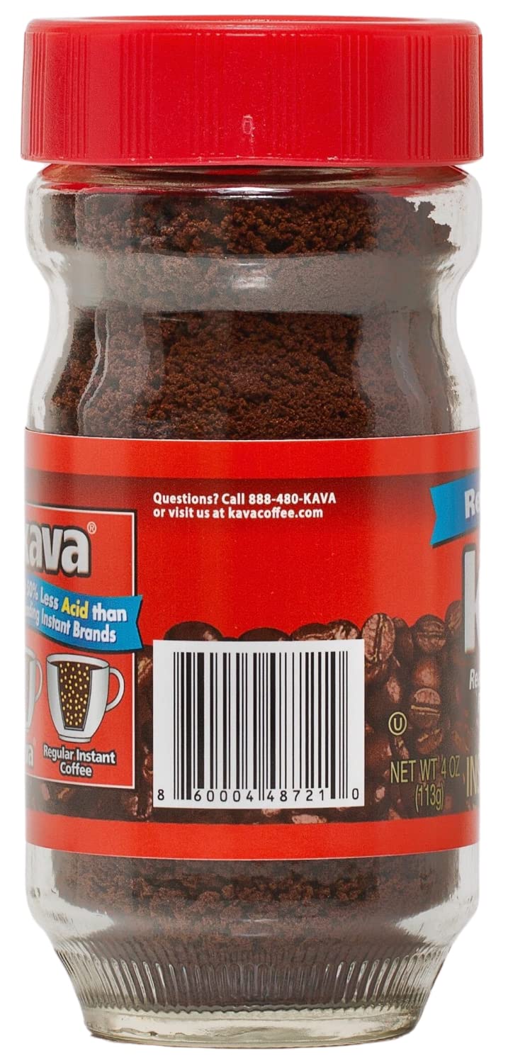 Kava Acid Neutralized Instant Coffee, 4 Ounce (Pack of 6)
