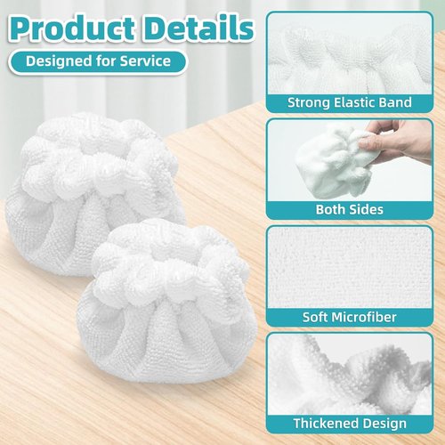 LOVECO Microfiber Bonnets - Reusable Triangle Steam Cleaner Accessories for Dupray & McCulloch | Multi-Surface Cleaning