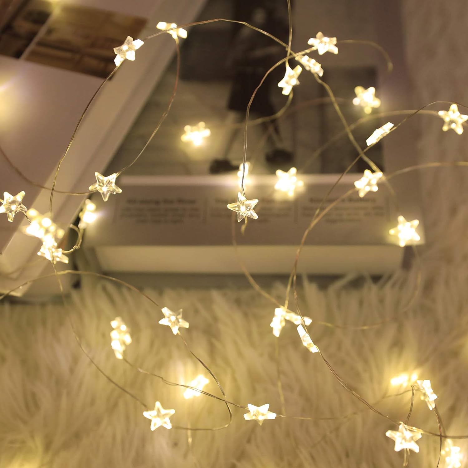 Twinkle Star 40 LED String Lights - Waterproof Fairy Lights with Remote Control | 13ft Indoor/Outdoor Decor