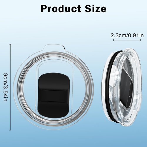 Kepwam Replacement Lid for Heated Coffee Mug – BPA-Free Sliding Lid, Spill-Resistant, Heat Retention Cover – Compatible with Kepwam Smart Mug (T1, T2, T2 Plus Models Only)