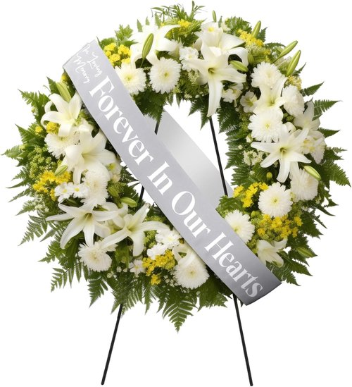 Fanfanwin Funeral Sash - Memorial Ribbon for Casket & Wreath | 58x4'' Silver Gray, In Loving Memory