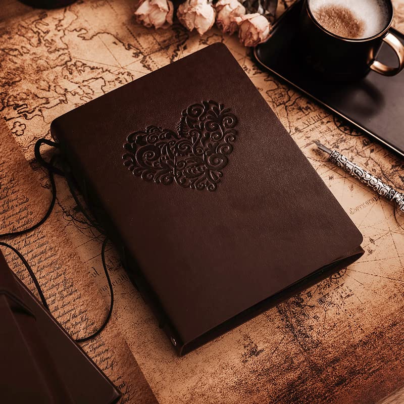 Leather 4x6 Photo Album - 160 Pocket Binder with Writing Space