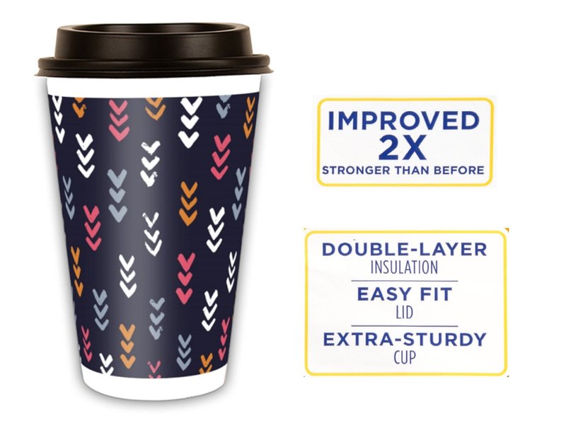 Chinet Comfort-Cup 108 Count Double-Wall Hot Cups & Lids, 16 Ounce