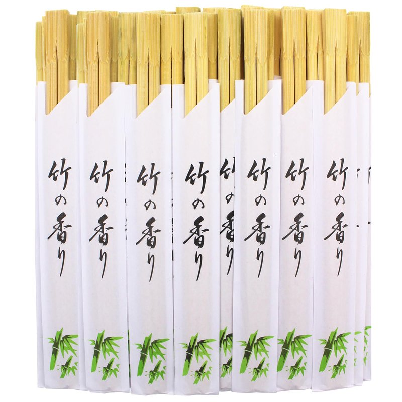 sugormek 100 Pairs 9 inches Smooth Disposable Bamboo Chopsticks Individually Wrapped Chopstick for Sushi Noodles Splinter-Proof Design