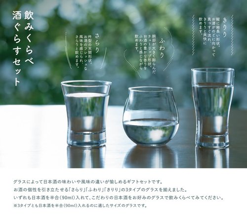 Toyo Sasaki Glass Cold Sake Glass, Drinking and Drinking Set, Made in Japan, Dishwasher Safe, Sake Glass, Gift, Present, Gift, Respect for the Aged Day, Father's Day, Mother's Day, Birthday, Wooden