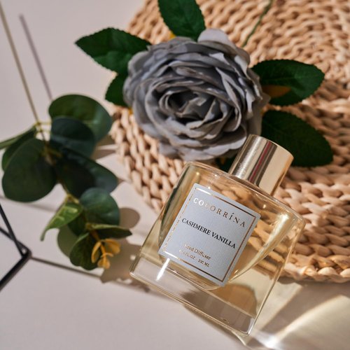 Cocorina Reed Diffuser Set - Cashmere Vanilla Scented Home Fragrance | 6.7 Ounce, Perfect for Large Rooms