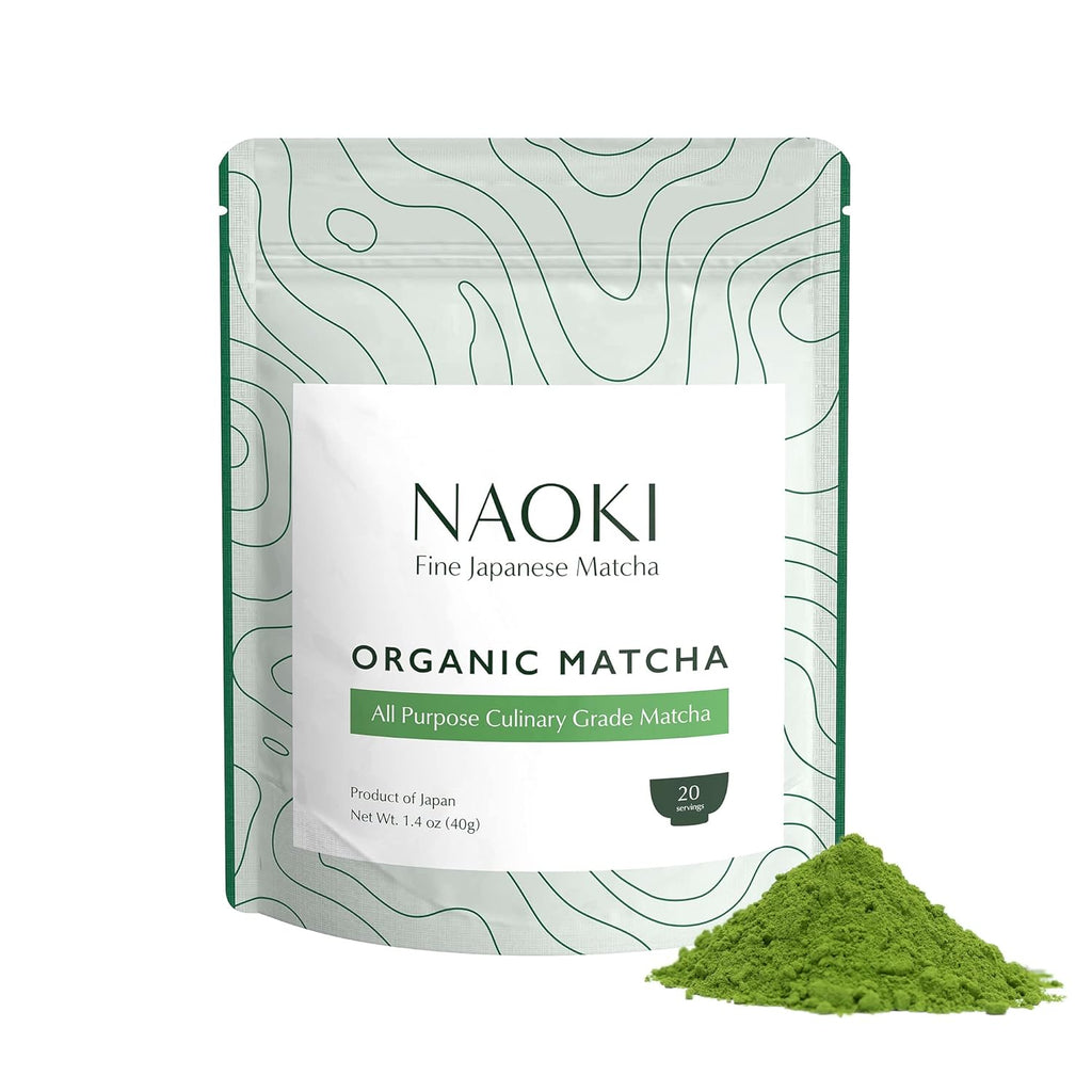 Naoki Matcha Organic Culinary Grade Green Tea Powder - Authentic Japanese Blend (40g / 1.4oz)