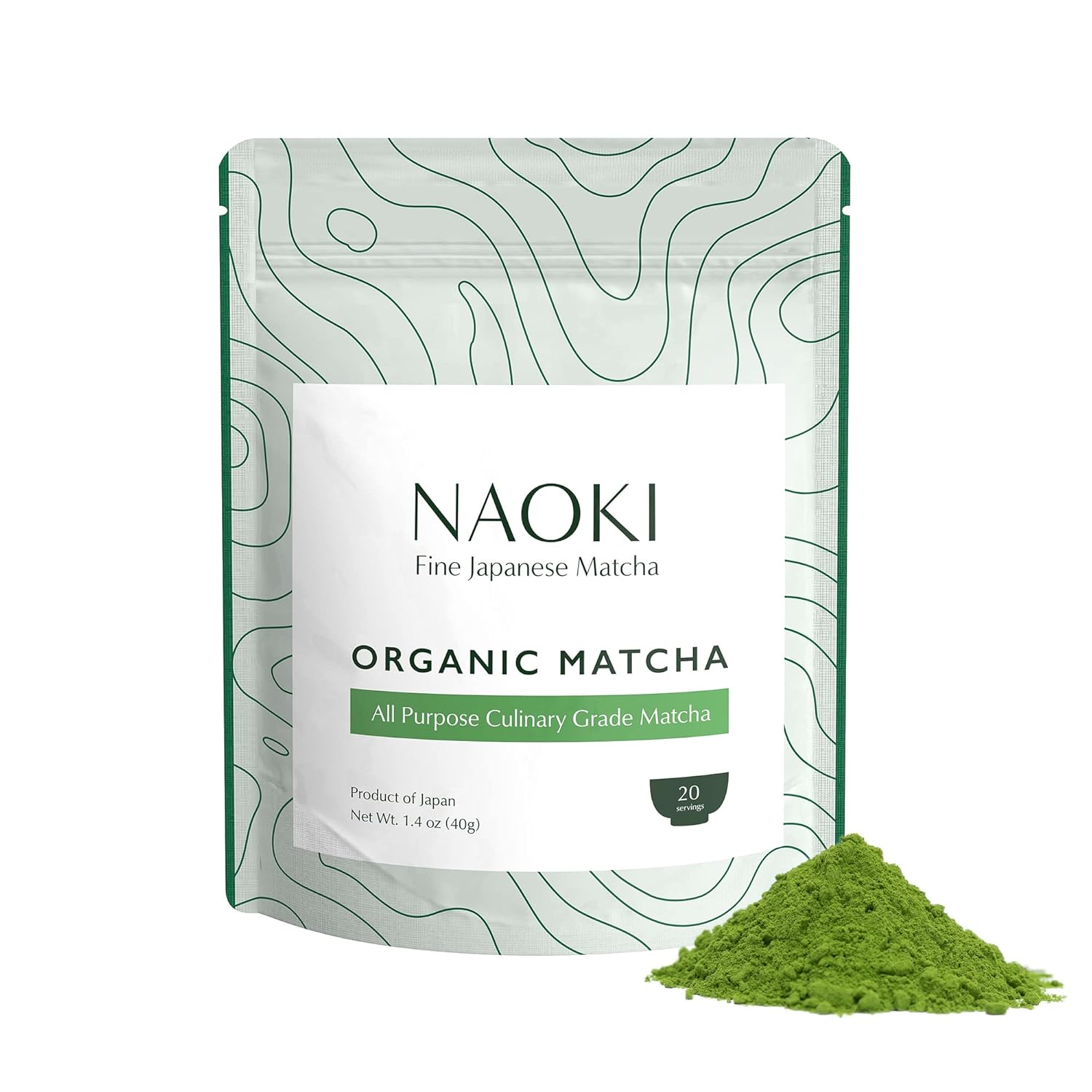 Naoki Matcha Organic Culinary Grade Green Tea Powder - Authentic Japanese Blend (40g / 1.4oz)