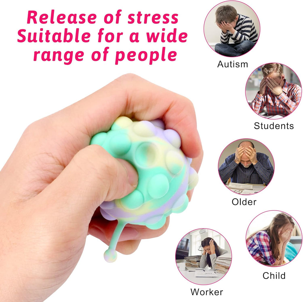 Animal Pop Balls | 30 Pack Party Favors for Kids - 3D Fidget Toys & Birthday Gifts