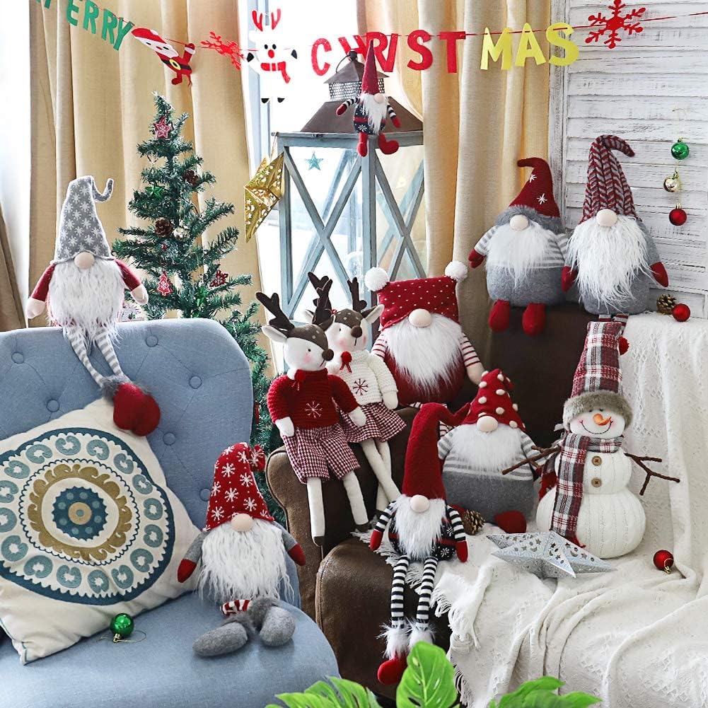 Skiennix Christmas Snowman Plush Decoration - Animated 20-Inch Indoor Ornament for Holiday Cheer