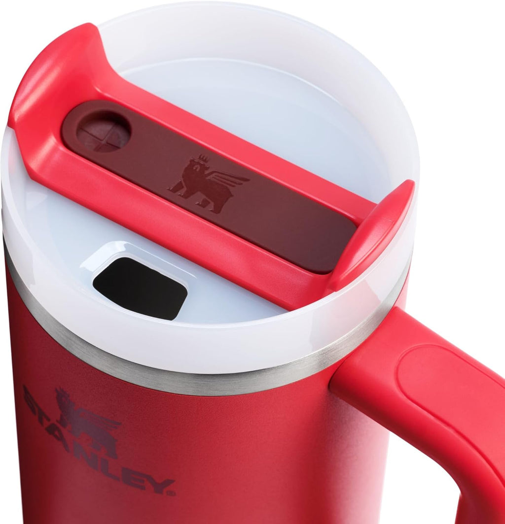 STANLEY Quencher H2.0 Tumbler - 30 oz Insulated Stainless Steel Cup with Handle & Straw | Chili Red