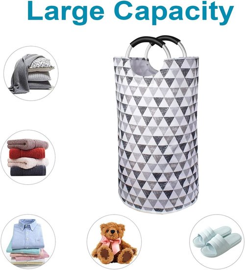 Dalykate Large Laundry Basket - 82L Collapsible Oxford Fabric Hamper | Waterproof & Portable for College & Family