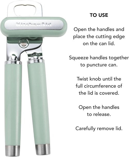 KitchenAid Gourmet Can Opener - Multifunctional Bottle Opener, 8.36-Inch, Pistachio Color