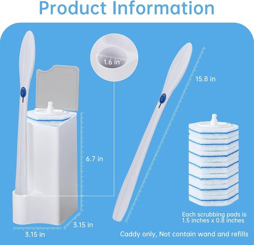 Clorox Toilet Wand Holder - Durable Design for Easy Storage | White & Gray Color