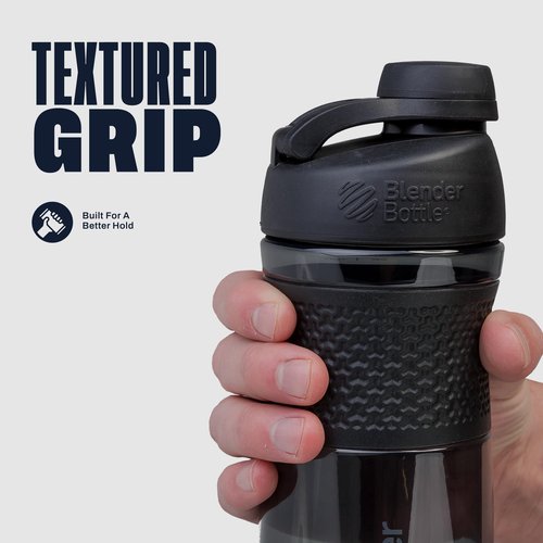 BlenderBottle SportMixer Shaker Bottle Perfect for Protein Shakes and Pre Workout, 20-Ounce, Plum