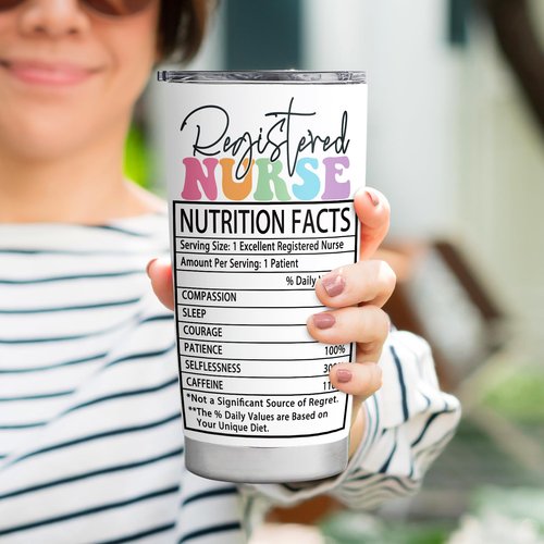 BDANTUMBLER RN Gifts for Nurses RN Graduation Appreciation Retirement Gifts Registered Nurse Gift Coffee Tumbler Mug 20oz