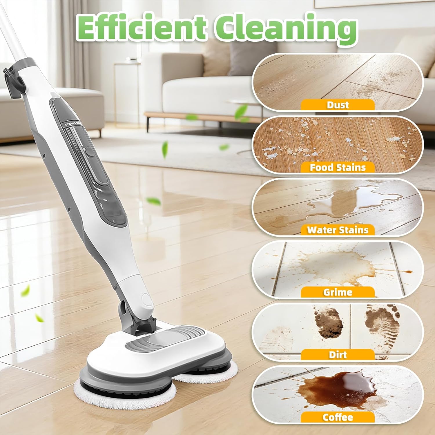 Shark Steam Mop Replacement Pads - 8 Pack Dirt Grip Soft Scrub Washable Pads for All Sealed Hard Floors | Fits Models S8201, S8001, S8002BRN, S7001, S7201, S7000AMZ, S7000, S7020