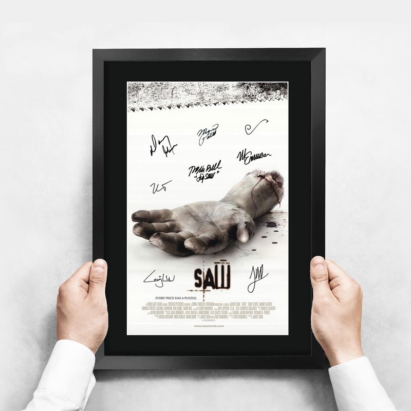 HWC Trading Saw 1 16 x 12 inch Gifts Printed Poster Signed Autograph Picture for Movie Memorabilia Fans - 16" x 12" Framed