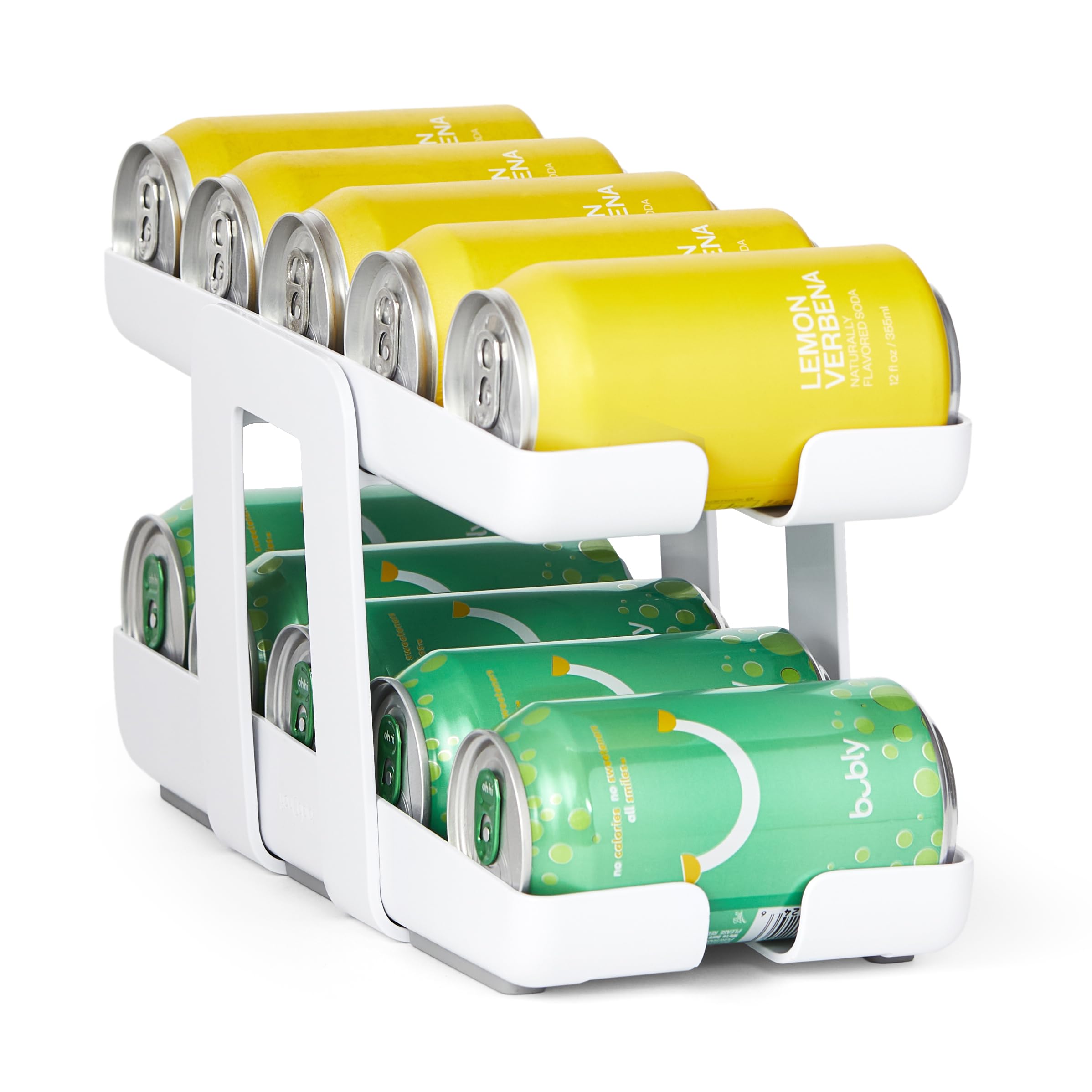YouCopia RollDown Can Dispenser, Space-Saving Rolling Dispenser and Organizer for Refrigerator Storage, White