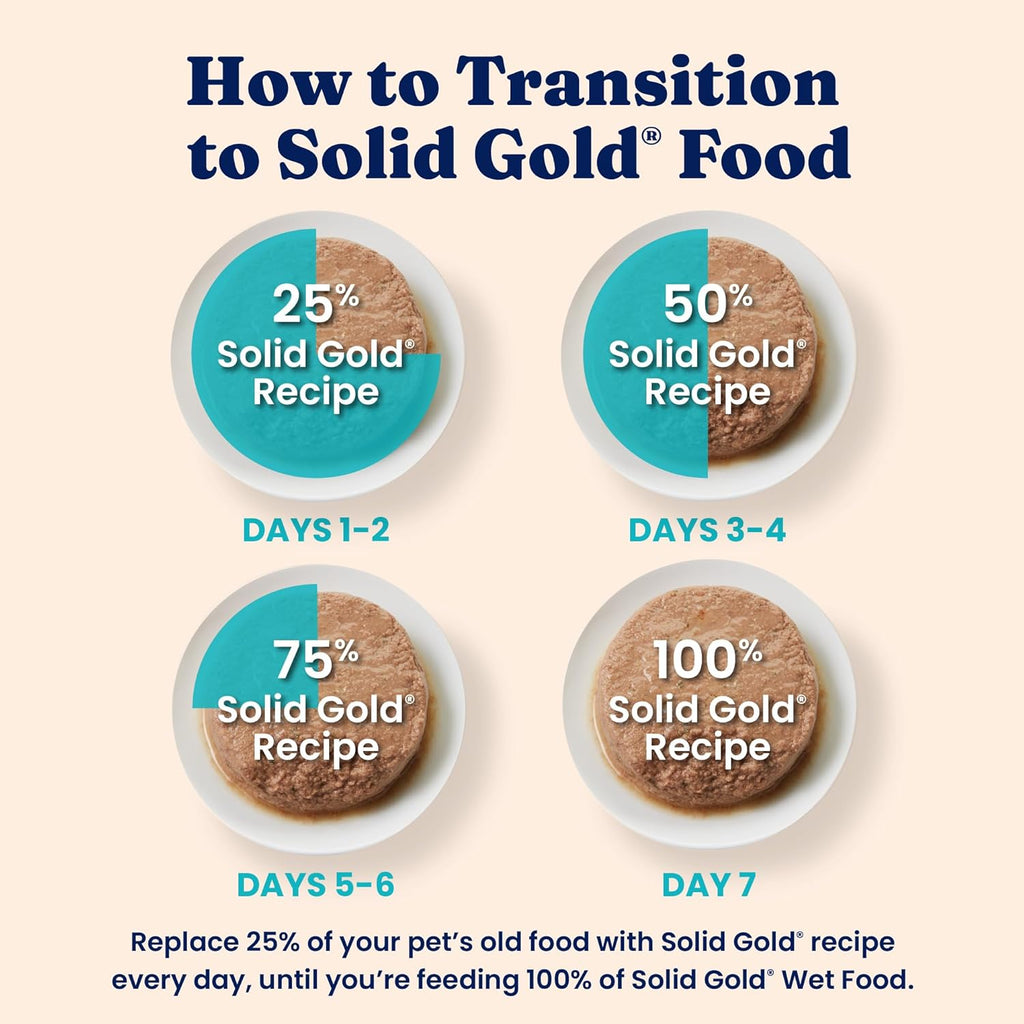 Solid Gold Wet Cat Food Pate - Healthy Grain-Free Canned Food with Real Chicken & Omega Fatty Acids | 24ct/3oz