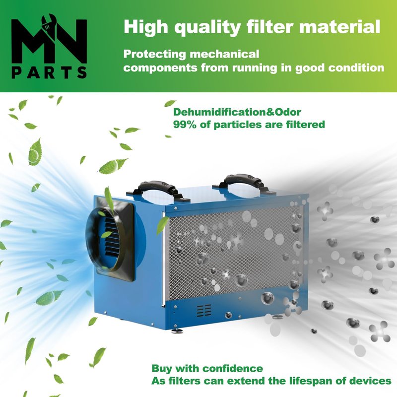 MERV 8 Filter Dehumidifier Filter Replacement Sentinel HD55 HDi65 17.2'' x 8.8'' 4 Pack Dehumidifier Filter Replacement Parts