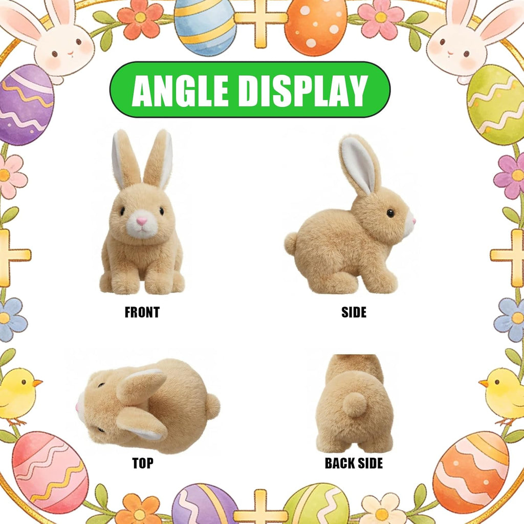 Skiennix Realistic Hopping Bunny Toy - Wiggling Ears & Twitching Mouth for Kids | New Version