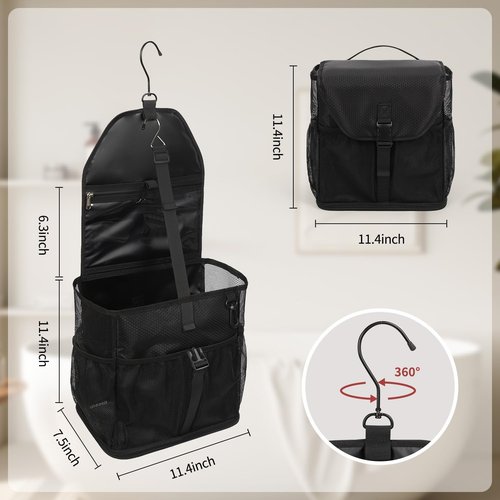 Ethereal Hanging Mesh Shower Caddy - Portable Large Capacity Bag for College Dorms & Gym Essentials