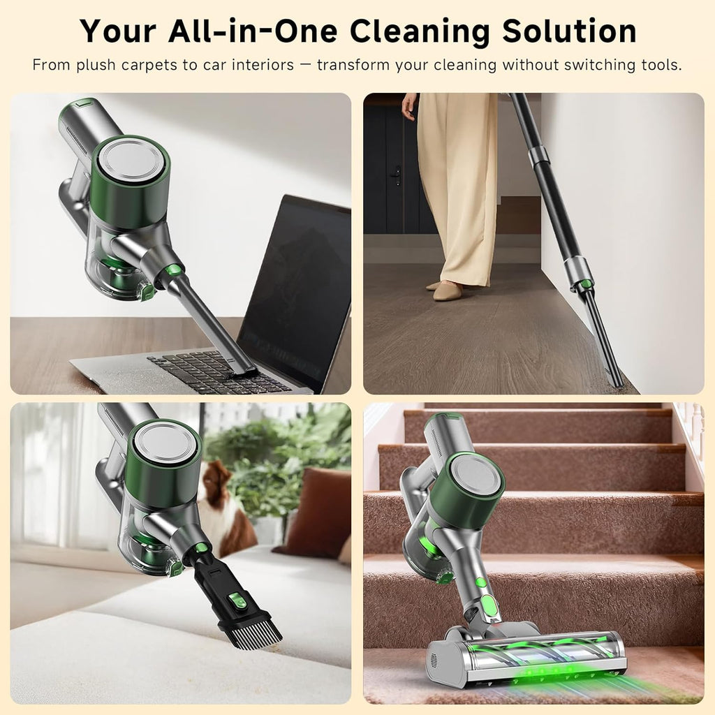 Skiennix Cordless Stick Vacuum Cleaner - Lightweight Handheld Design with 45-Minute Battery Life | Ideal for Pet Hair & Hardwood Floors