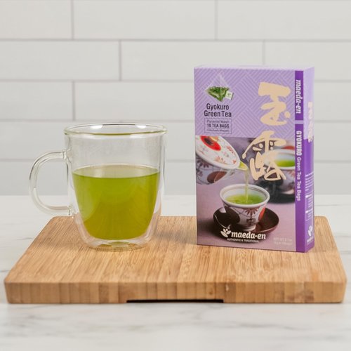 MAEDA-EN Premium Gyokuro Green Tea 10 Tea Bags Japanese Origin Green Tea Leaves Individually Wrapped Teabags 04144 1pk