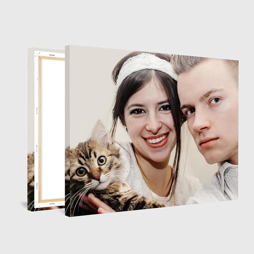 DIYKST Custom Canvas Prints - Personalized Photo Wall Art for Couples | Sizes 8x12 to 24x36