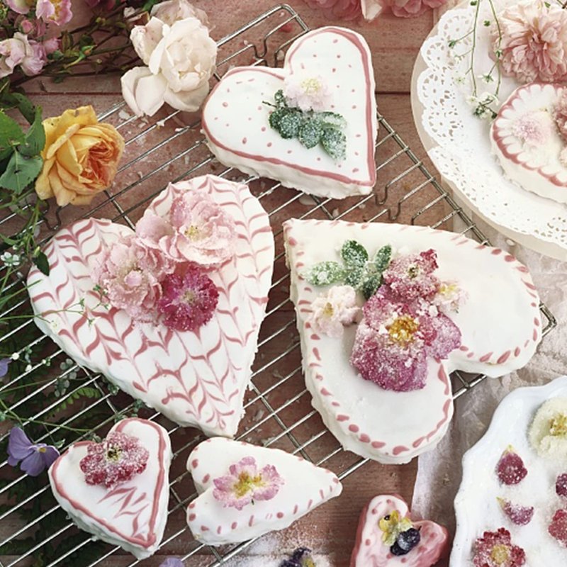 QEEYON 3PCS Heart Cookie Cutter Set, 4" 6" 8" Stainless Steel Sandwiches Cutter DIY Heart Cake Cutter Cake Molds Ring Set Mousse Mold Biscuit Cutter Valentines Cookie Cutters Pastry Cutters