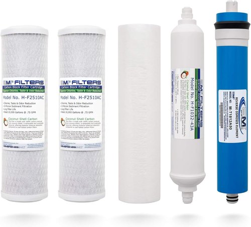 APPLIED MEMBRANES Reverse Osmosis Membrane and Filter Replacement, 50 GPD Membrane with Pre and Post Filter.