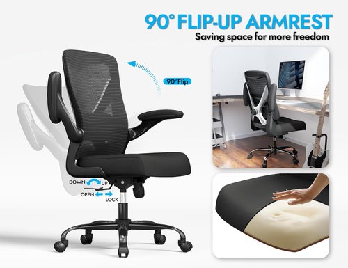 Ergalithic Ergonomic Office Chair - Comfy Mesh High-Back Design with Adjustable Lumbar Support | Ideal for Long Hours