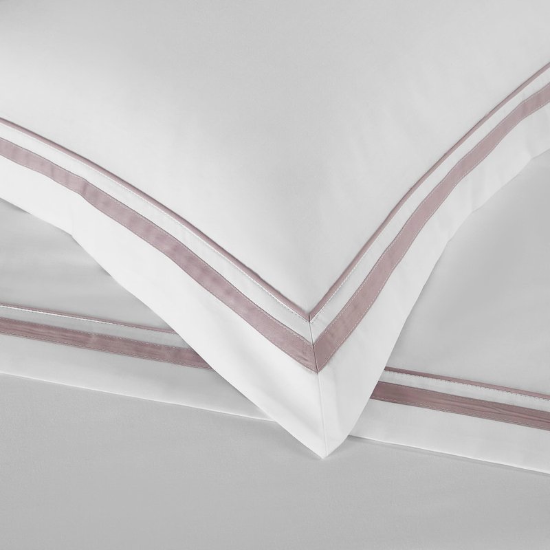 Ranznaz White Pillow Shams King Size Set of 2, 100% Cotton 400TC Sateen Luxury Hotel Pillowcases, Piping Oxford Pillow Cases with Envelope Closure for Bedding Linen, 20x36 Inches