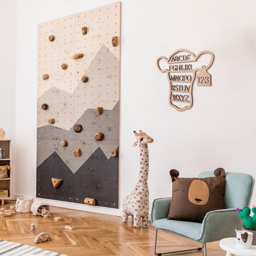 Western Nursery Wall Decor Neutral Cow Alphabet Wall Art,3D Cut ABC Letters Signs,Boho Wall Decor for Nursery, Bedroom, Playroom,and Kids Room