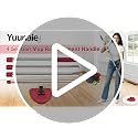 4-Section Stainless Steel Spin Mop Handle & Base Set - 30 to 58 Inch Mop Pole