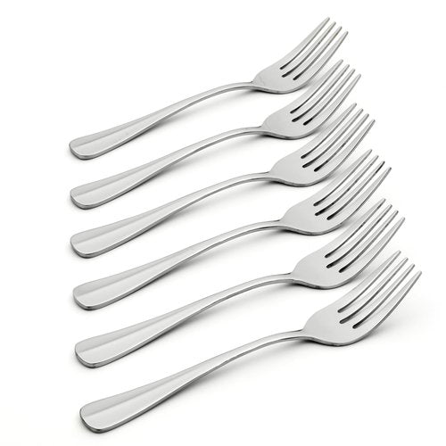 Oneida Savor Salad Forks, Set of 6,stainless steel silver