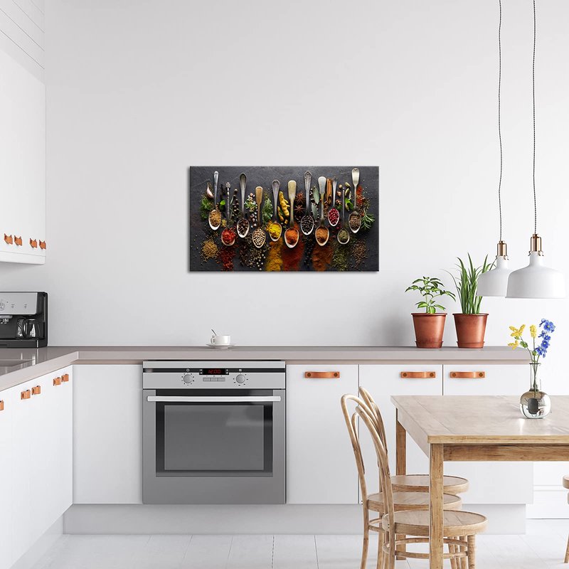 DuoBaorom Spice Pictures for Kitchen Wall Wrt Food Painting 34 inches Long