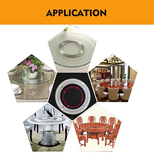 Aluminium Alloy Turntable Bearing, Heavy Duty Swivel Turntable Lazy Susan Rotating Bearing Turntable Round Dining Table Smooth Swivel Plate Hardware (140mm - 5.5inch)