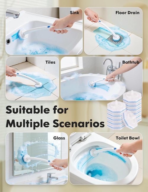 Clorox Toilet Wand Refills - 50 Count Compatible with Most Disposable Brushes for Effective Bathroom Cleaning
