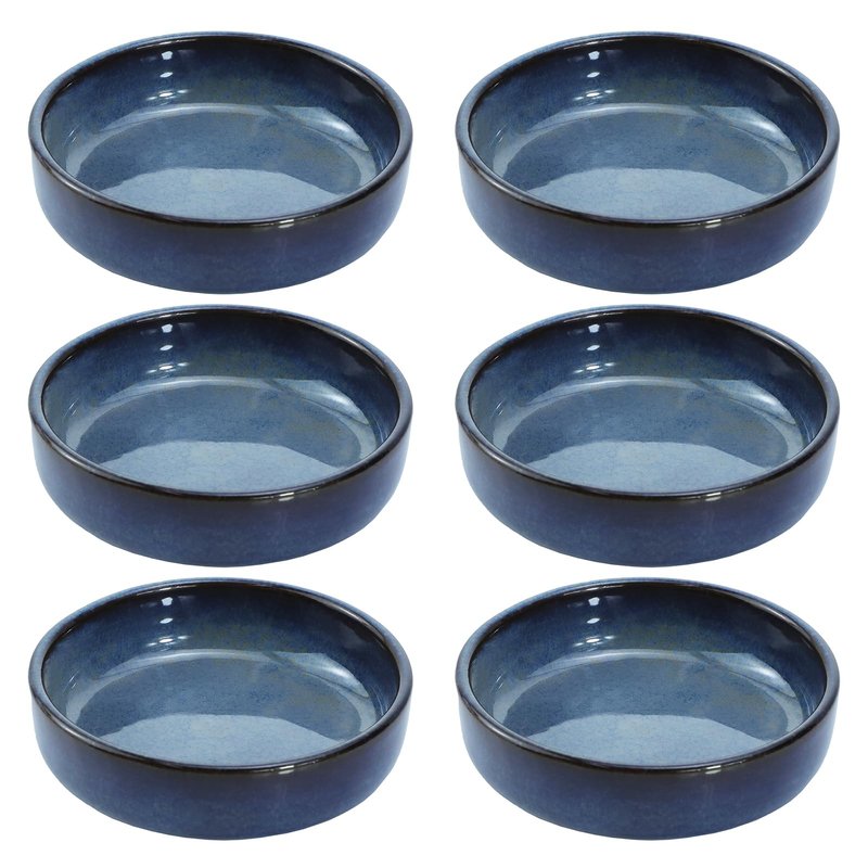 Colias Wing 3.5 Inch Vintage Style Kiln Glazed Ceramic Side Dishes - Korean Bowls - Set of 6