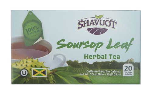Shavuot Soursop Leaf Herbal Tea – 100% Natural, Caffeine-Free, 40 Tea Bags Total – Herbal Tea from Jamaica