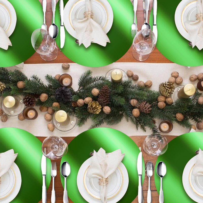 Tarklanda 100 Pcs Round Sliver Placemats, 13.3" Mirror Foil Decorative Dining Table Place Mats Mirrored Disposable Paper Placemat for Wedding Bridal Shower Christmas Birthday Party Table Decor