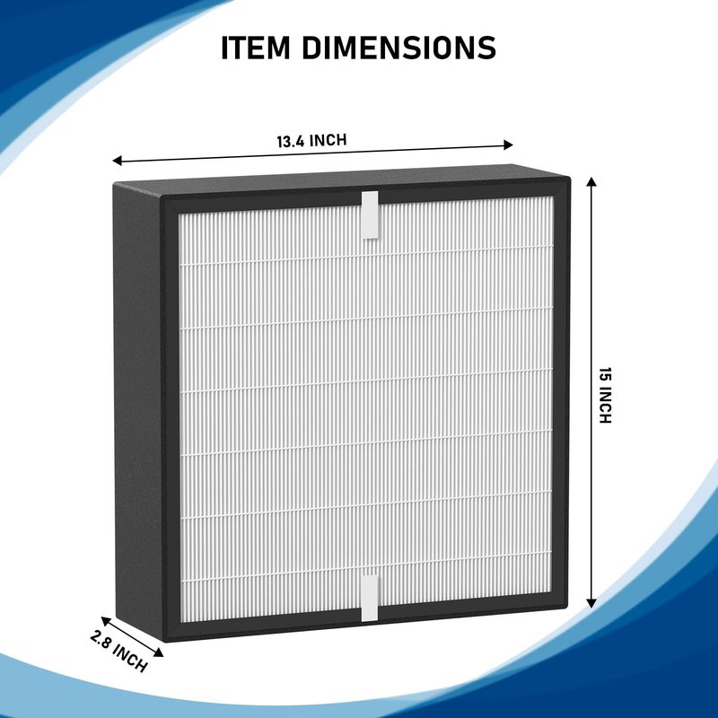 Silver Carbon FIT50 HEPA Filter Replacement, Compatible with BreatheSmart FF50, FIT50, FF50-VOC Air Cleaner Purifier, 2 Pack
