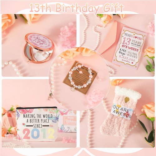 Aodmti 13 Year Old Girl Gift - Birthday Gifts for 13 Year Old Girls Trendy 2025,13th Birthday Gifts Box,Birthdays Decoration Gift Ideas - 13 Birthdays Girl Gifts,Presents for 13th Teen Girls