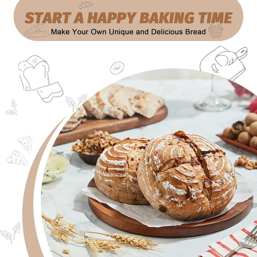 Proofing Basket Gift Set by Sourdough | 9" Round & 10" Oval Banneton with Essential Baking Tools