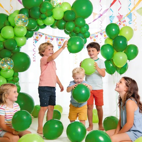 110Pcs Dark Green Latex Balloons - 12 Inch Round Helium Balloons for Christmas Parties