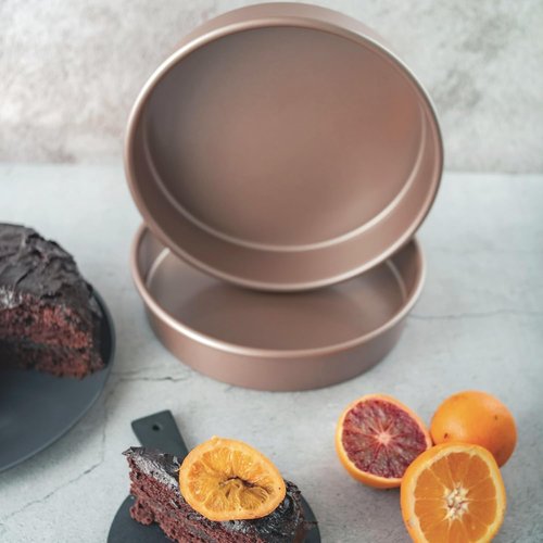 HAPPIELS Nonstick Baking Pans Set - PFOA Free Bundle of 6 | 9-Inch Round, 9x13 Inch, Square, Loaf & Muffin Tin