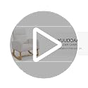 Modern Upholstered Nursery Rocking Chair with Side Pocket - Beige