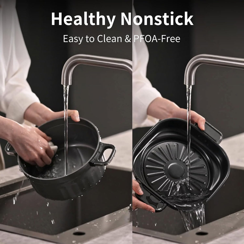 N74SNA Electric Hot Pot Multi-Cooker - 2.5 Quart Nonstick Grill & Steamer Set for Soup, Steak, Ramen